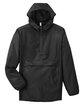 Team 365 Adult Zone Protect Packable Anorak Jacket BLACK FlatFront