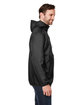 Team 365 Adult Zone Protect Packable Anorak Jacket BLACK ModelSide