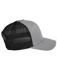 Team 365 by Yupoong® Adult Zone Sonic Heather Trucker Cap DK GRY HTH/ BLK ModelSide