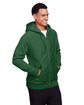 Team 365 Men's Zone HydroSport™ Heavyweight Full-Zip Hooded Sweatshirt SPORT DARK GREEN ModelQrt