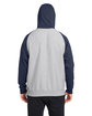 Team 365 Unisex Zone HydroSport™ Heavyweight Colorblock Hooded Sweatshirt ath ht/ sp dk nv ModelBack