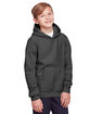 Team 365 Youth Zone HydroSport™ Heavyweight Pullover Hooded Sweatshirt dark grey heathr ModelQrt