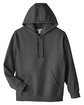 Team 365 Unisex Zone HydroSport  Heavyweight Quarter-Zip Hooded Sweatshirt dark grey heathr FlatFront