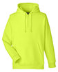 Team 365 Unisex Zone HydroSport  Heavyweight Quarter-Zip Hooded Sweatshirt safety yellow OFFront