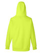 Team 365 Unisex Zone HydroSport  Heavyweight Quarter-Zip Hooded Sweatshirt safety yellow OFBack