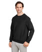 Team 365 Unisex Zone HydroSport™ Heavyweight Sweatshirt BLACK ModelQrt