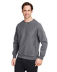Team 365 Unisex Zone HydroSport™ Heavyweight Sweatshirt dark grey heathr ModelQrt
