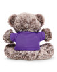 Prime Line 7" Soft Plush Bear With T-Shirt purple ModelBack