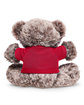 Prime Line 7" Soft Plush Bear With T-Shirt red ModelBack