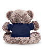Prime Line 7" Soft Plush Bear With T-Shirt navy blue ModelBack