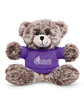 Prime Line 7" Soft Plush Bear With T-Shirt purple DecoFront