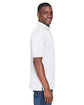 UltraClub Men's Platinum Performance Piqué Polo with TempControl Technology WHITE ModelSide