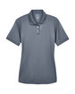UltraClub Ladies' Platinum Performance Piqué Polo with TempControl Technology CHARCOAL FlatFront