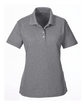 UltraClub Ladies' Heathered Piqu Polo charcoal heather OFFront