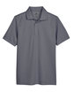 UltraClub Men's Cavalry Twill Performance Polo charcoal/ navy FlatFront
