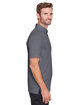 UltraClub Men's Cavalry Twill Performance Polo charcoal/ navy ModelSide