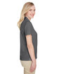 UltraClub Ladies' Cavalry Twill Performance Polo charcoal/ black ModelSide