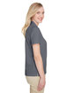 UltraClub Ladies' Cavalry Twill Performance Polo charcoal/ navy ModelSide