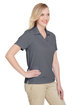 UltraClub Ladies' Cavalry Twill Performance Polo charcoal/ navy ModelQrt