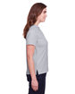 UltraClub Ladies' Lakeshore Stretch Cotton Performance Polo heather grey ModelSide