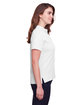 UltraClub Ladies' Lakeshore Stretch Cotton Performance Polo white ModelSide