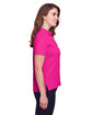 UltraClub Ladies' Lakeshore Stretch Cotton Performance Polo heliconia ModelSide