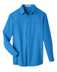 UltraClub Men's Bradley Performance Woven Shirt pacific blue FlatFront