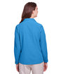 UltraClub Ladies' Bradley Performance Woven Shirt pacific blue ModelBack
