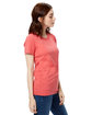 US Blanks Ladies' Made in USA Short Sleeve Crew T-Shirt CORAL ModelSide