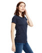 US Blanks Ladies' Made in USA Short Sleeve Crew T-Shirt NAVY BLUE ModelSide