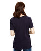 US Blanks Ladies' Short-Sleeve Loose Fit Boyfriend T-Shirt midnight ModelBack