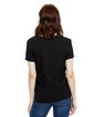 US Blanks Ladies' Short-Sleeve Loose Fit Boyfriend T-Shirt black ModelBack
