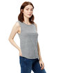 US Blanks Ladies' Made in USA Muscle Tank Top TRI GREY ModelSide