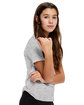 US Blanks Youth Organic Cotton T-Shirt heather grey ModelSide