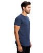 US Blanks Men's Short-Sleeve Made in USA Triblend T-Shirt tri navy ModelSide