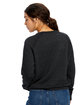 US Blanks Ladies' Raglan Pullover Long Sleeve Crewneck Sweatshirt tri charcoal ModelBack