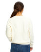 US Blanks Ladies' Raglan Pullover Long Sleeve Crewneck Sweatshirt tri cream ModelBack