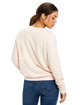 US Blanks Ladies' Raglan Pullover Long Sleeve Crewneck Sweatshirt tri light pink ModelBack
