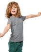 US Blanks Toddler Tri-Blend Crewneck T-Shirt tri grey ModelSide