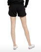 US Blanks Ladies' Casual French Terry Short tri charcoal ModelBack