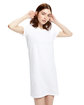 US Blanks Ladies' Cotton T-Shirt Dress white ModelSide