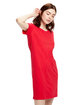 US Blanks Ladies' Cotton T-Shirt Dress red ModelSide