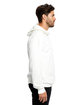 US Blanks Men's Cotton Hooded Pullover Sweatshirt white ModelSide