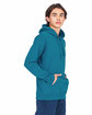 US Blanks Men's Cotton Hooded Pullover Sweatshirt capri blue ModelSide