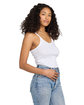 US Blanks Ladies' Organic Baby Rib Tank white ModelSide