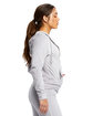 US Blanks Ladies' Velour Full-Zip Hoodie silver ModelSide