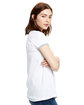 US Blanks Ladies' Classic Ringer T-Shirt white/ hth grey ModelSide