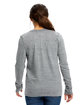US Blanks Ladies' 4.9 oz. Long-Sleeve Cardigan tri grey ModelBack