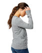 US Blanks Ladies' 4.9 oz. Long-Sleeve Cardigan tri grey ModelSide