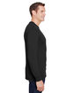 Hanes Adult Workwear Long-Sleeve Pocket T-Shirt black ModelSide